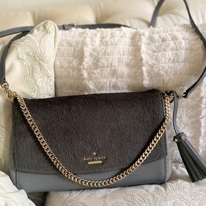 Kate Spade ♠️ NWOT Gray Haircalf Crossbody Bag